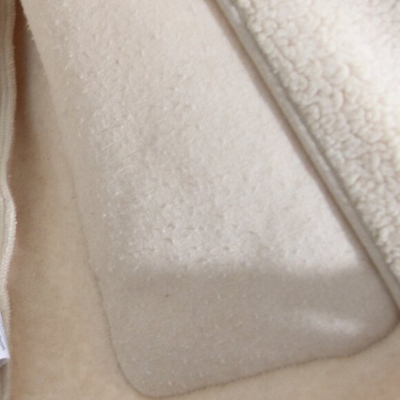 & Other Stories Faux Shearling Coat Light Beige Cream Wool Teddy Size Small - Picture 14 of 16